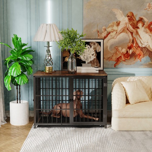 Wooden dog crate strong wire - dog,