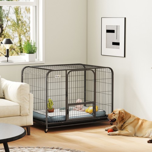 Pawhut heavy duty dog - dog, crate