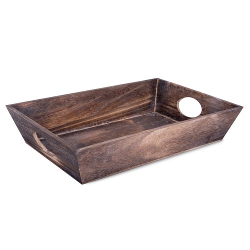 Wooden serving tray - tray, crates