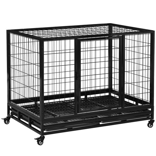 Pawhut metal kennel cage - metal,