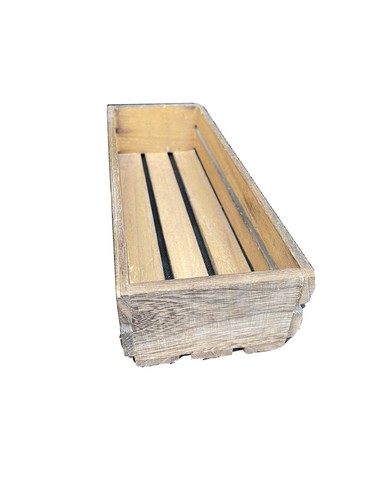Brown crate wooden storage box - brown,
