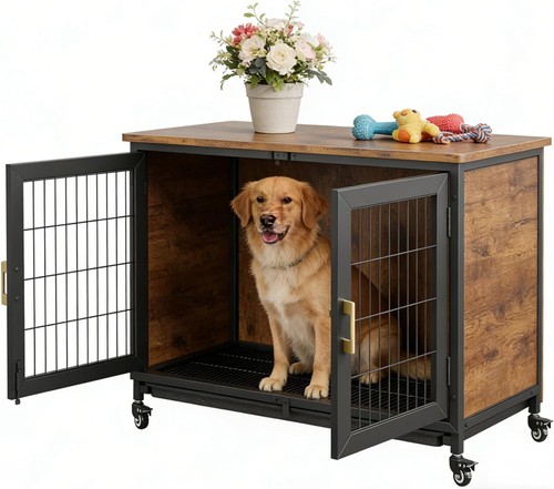 Dog crate furniture indoor - furniture,