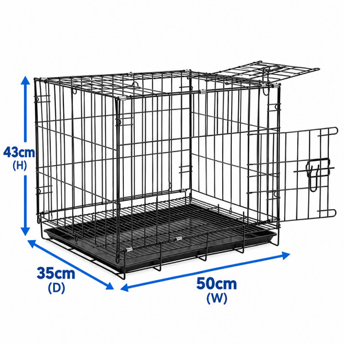 Folding metal dog crate door - 2,